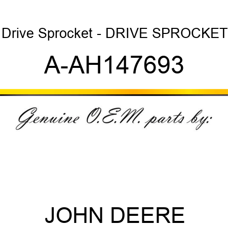 Drive Sprocket - DRIVE SPROCKET A-AH147693