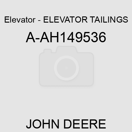 Elevator - ELEVATOR, TAILINGS A-AH149536
