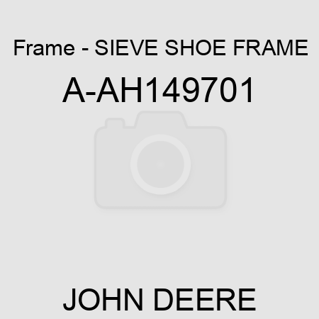 Frame - SIEVE SHOE FRAME A-AH149701