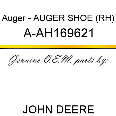 Auger - AUGER, SHOE (RH) A-AH169621