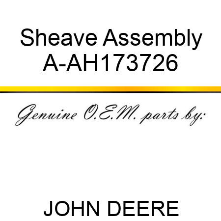 Sheave Assembly A-AH173726