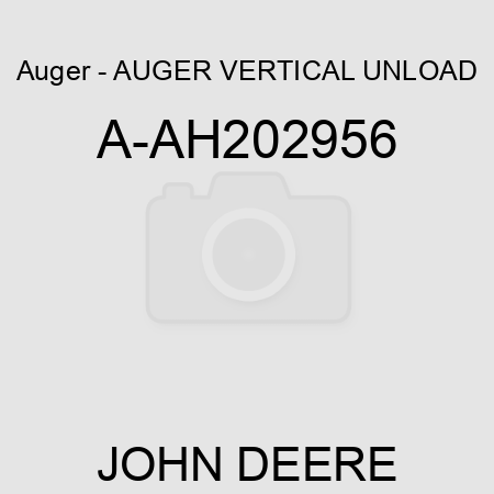 Auger - AUGER, VERTICAL UNLOAD A-AH202956