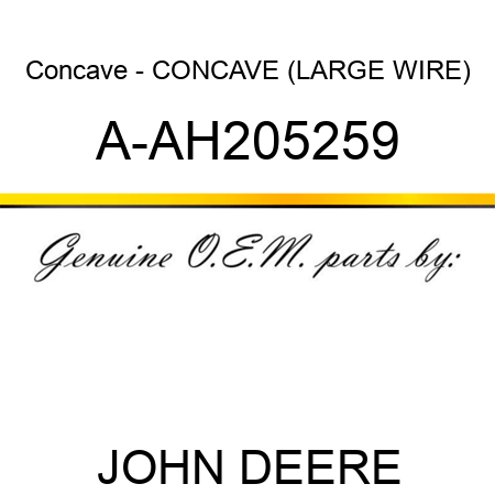 Concave - CONCAVE (LARGE WIRE) A-AH205259