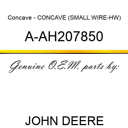 Concave - CONCAVE (SMALL WIRE-HW) A-AH207850