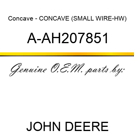 Concave - CONCAVE (SMALL WIRE-HW) A-AH207851