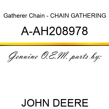 Gatherer Chain - CHAIN, GATHERING A-AH208978