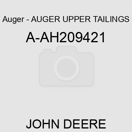 Auger - AUGER, UPPER TAILINGS A-AH209421