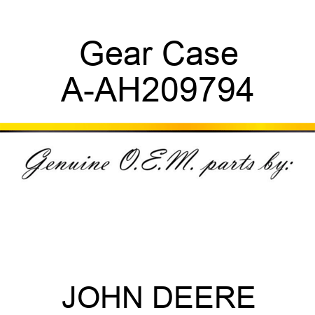 Gear Case A-AH209794