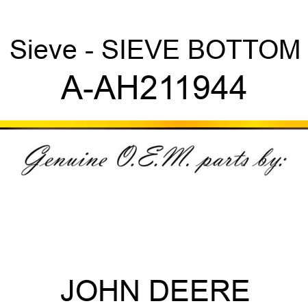 Sieve - SIEVE, BOTTOM A-AH211944