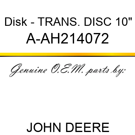 Disk - TRANS. DISC 10