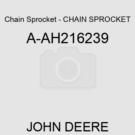Chain Sprocket - CHAIN SPROCKET A-AH216239