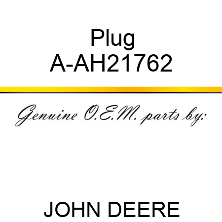 Plug A-AH21762
