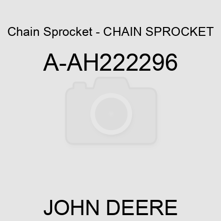 Chain Sprocket - CHAIN SPROCKET A-AH222296