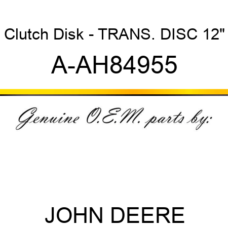 Clutch Disk - TRANS. DISC, 12