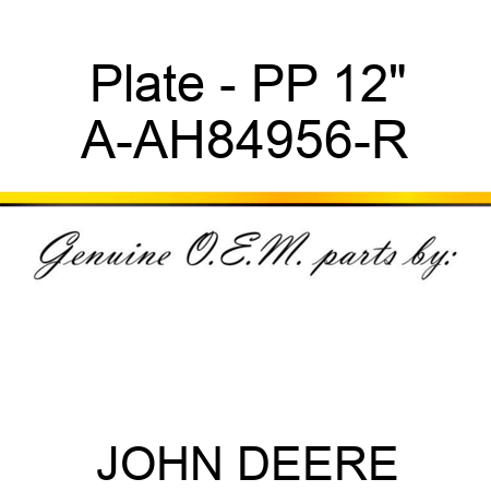 Plate - PP 12