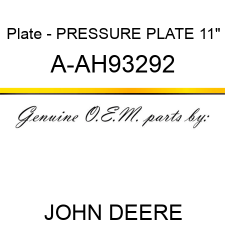 Plate - PRESSURE PLATE, 11
