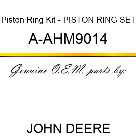 Piston Ring Kit - PISTON RING SET A-AHM9014