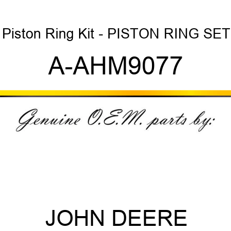 Piston Ring Kit - PISTON RING SET A-AHM9077