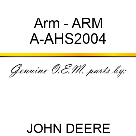 Arm - ARM A-AHS2004