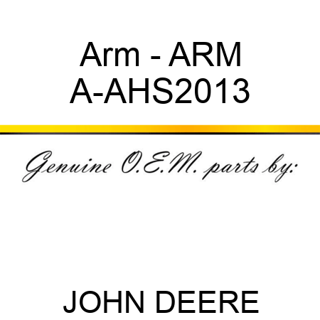Arm - ARM A-AHS2013
