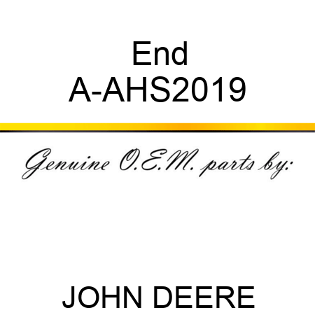 End A-AHS2019