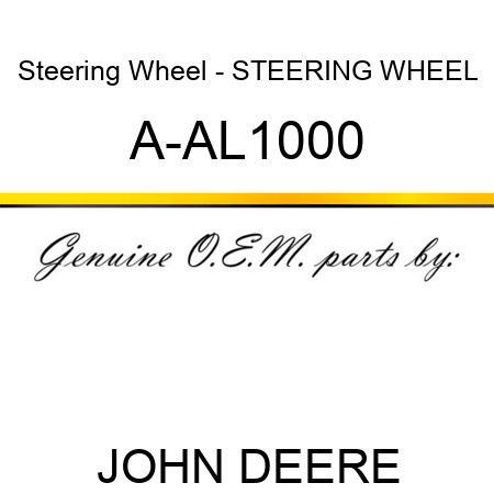 Steering Wheel - STEERING WHEEL A-AL1000