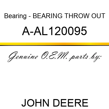Bearing - BEARING, THROW OUT A-AL120095