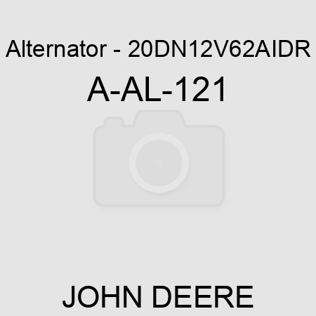 Alternator - 20DN,12V,62A,I,DR A-AL-121