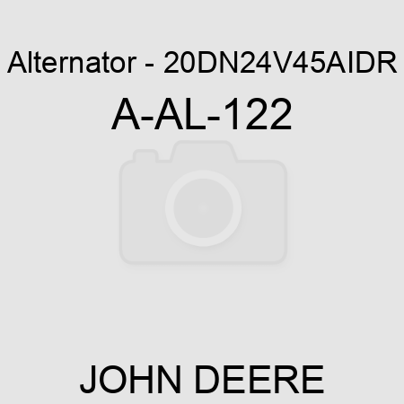Alternator - 20DN,24V,45A,I,DR A-AL-122