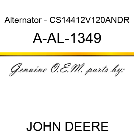 Alternator - CS144,12V,120A,N,DR A-AL-1349