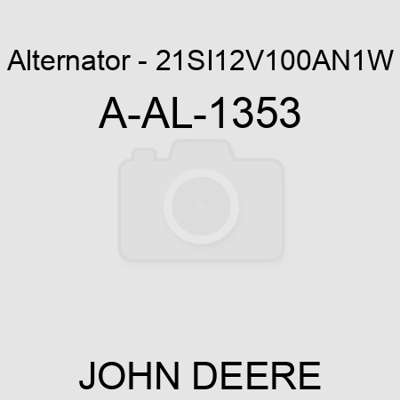 Alternator - 21SI,12V,100A,N,1W A-AL-1353