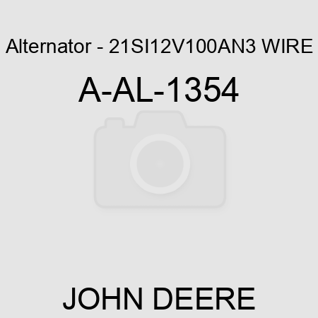 Alternator - 21SI,12V,100A,N,3 WIRE A-AL-1354