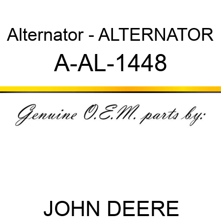 Alternator - ALTERNATOR A-AL-1448