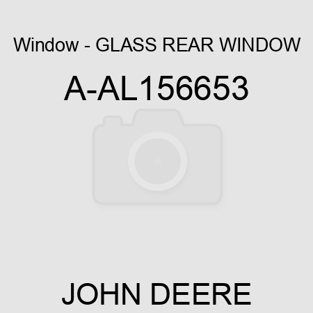 Window - GLASS, REAR WINDOW A-AL156653