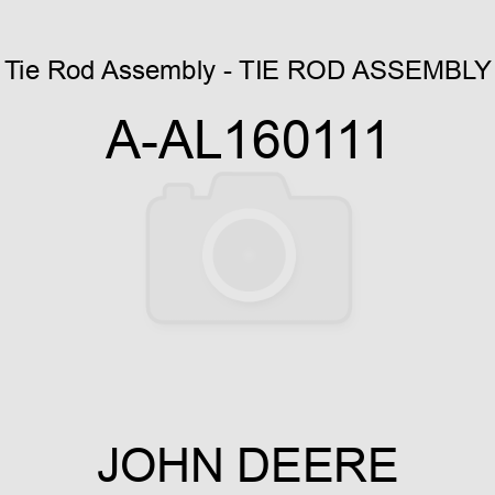 Tie Rod Assembly - TIE ROD ASSEMBLY A-AL160111