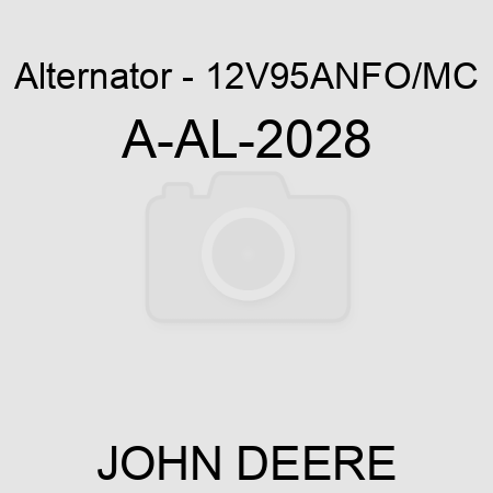 Alternator - 12V,95A,N,FO/MC A-AL-2028