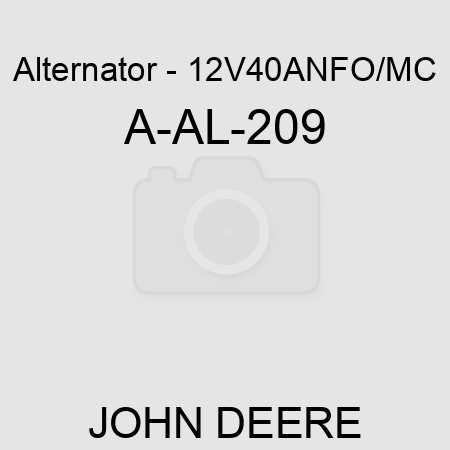 Alternator - 12V,40A,N,FO/MC A-AL-209