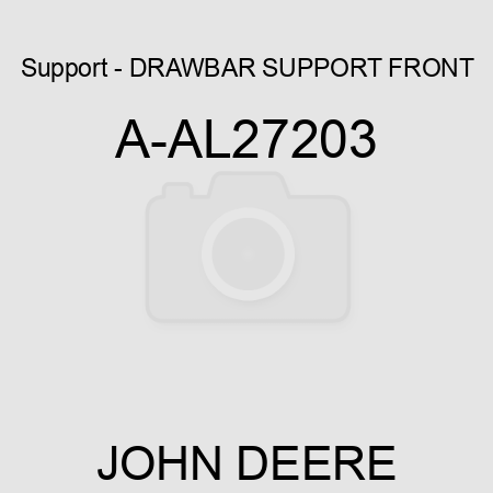 Support - DRAWBAR SUPPORT, FRONT A-AL27203
