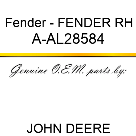 Fender - FENDER, RH A-AL28584