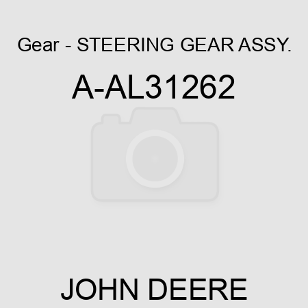 Gear - STEERING GEAR ASSY. A-AL31262