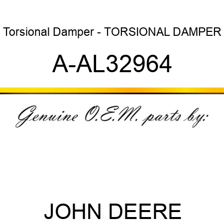 Torsional Damper - TORSIONAL DAMPER A-AL32964