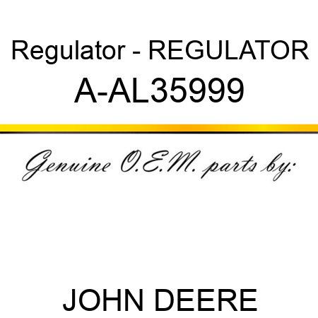 Regulator - REGULATOR A-AL35999