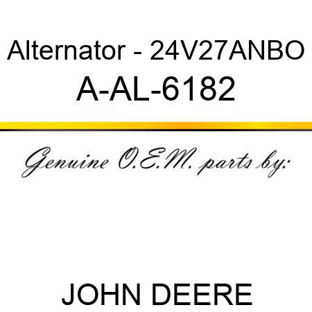Alternator - 24V,27A,N,BO A-AL-6182