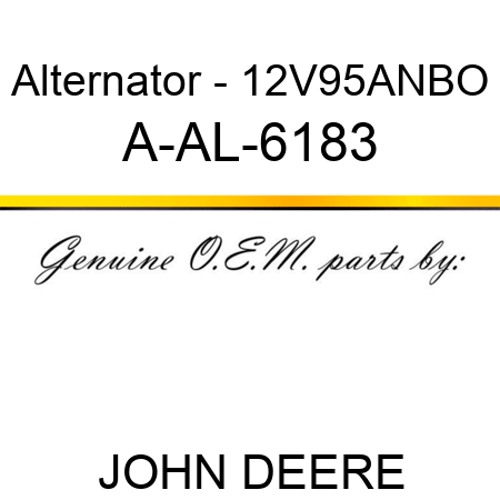 Alternator - 12V,95A,N,BO A-AL-6183