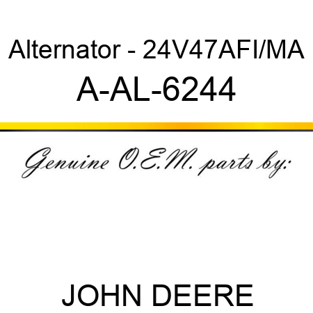 Alternator - 24V,47A,FI/MA A-AL-6244
