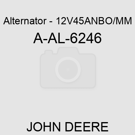Alternator - 12V,45A,N,BO/MM A-AL-6246