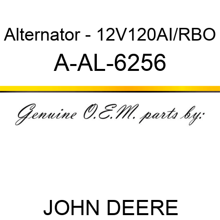 Alternator - 12V,120A,I/R,BO A-AL-6256