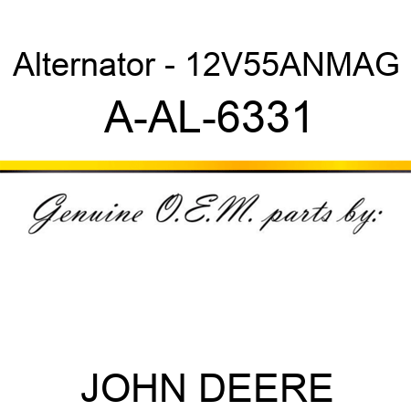 Alternator - 12V,55A,N,MAG A-AL-6331