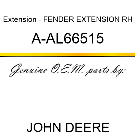 Extension - FENDER EXTENSION, RH A-AL66515