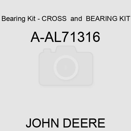 Bearing Kit - CROSS & BEARING KIT A-AL71316